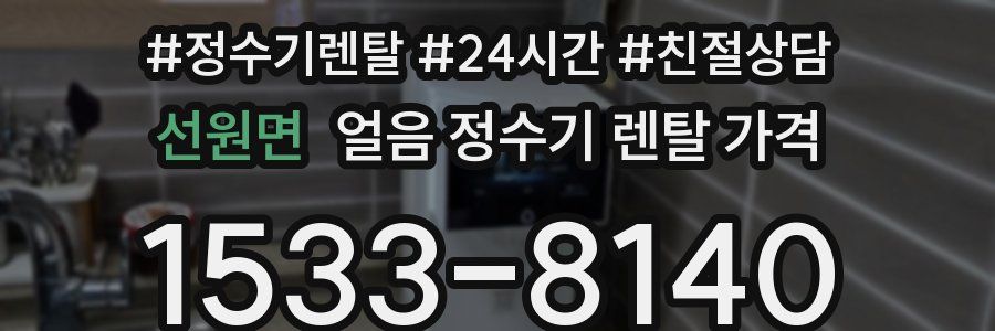 선원면 얼음 정수기 렌탈 가격