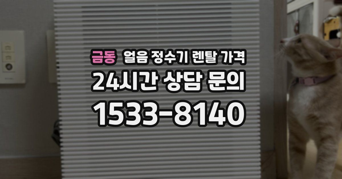 금동 얼음 정수기 렌탈 가격