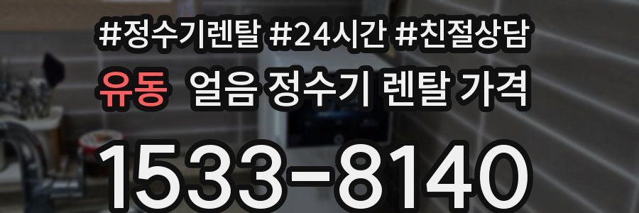 유동 얼음 정수기 렌탈 가격