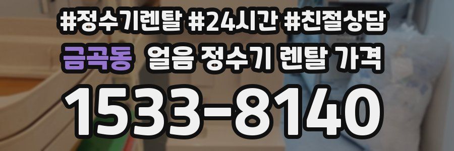 금곡동 얼음 정수기 렌탈 가격