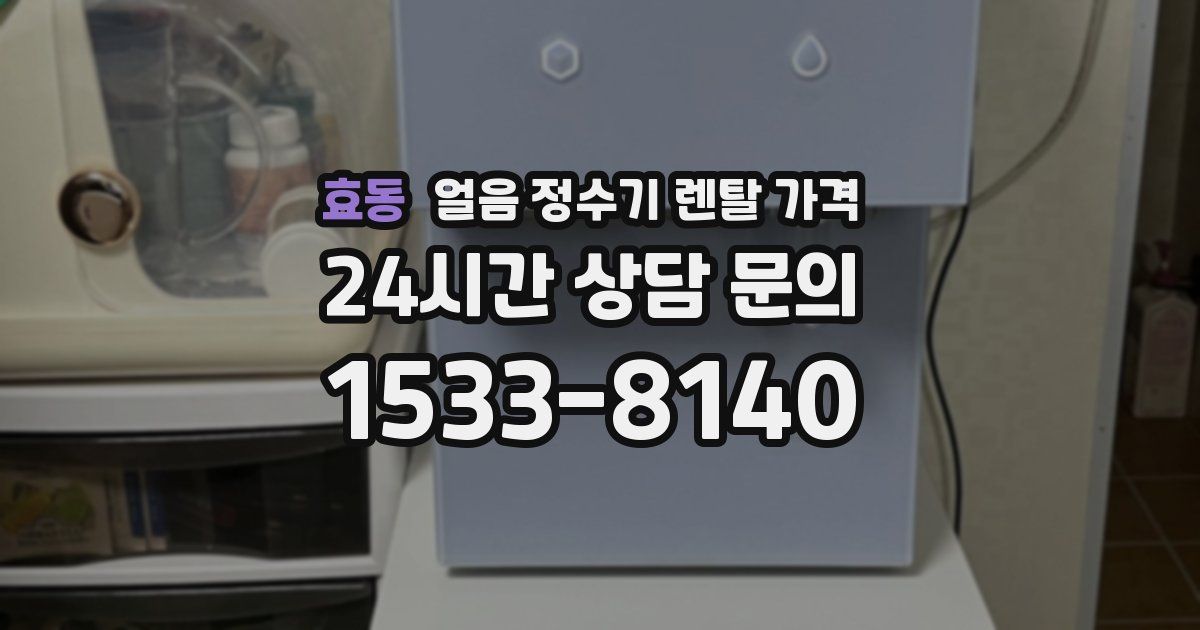 효동 얼음 정수기 렌탈 가격