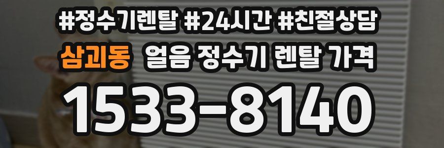 삼괴동 얼음 정수기 렌탈 가격