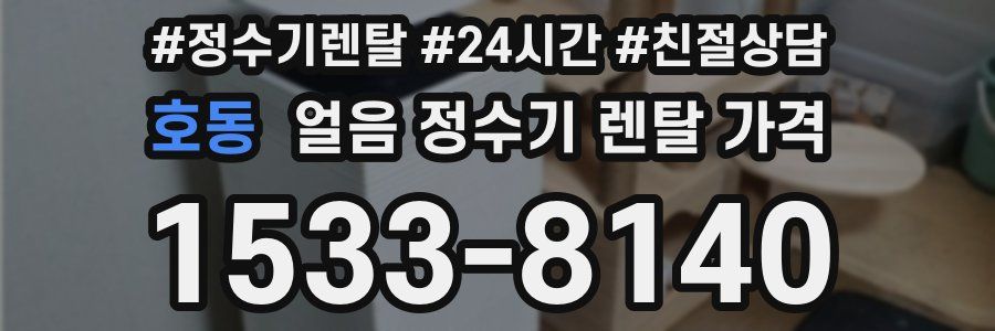 호동 얼음 정수기 렌탈 가격