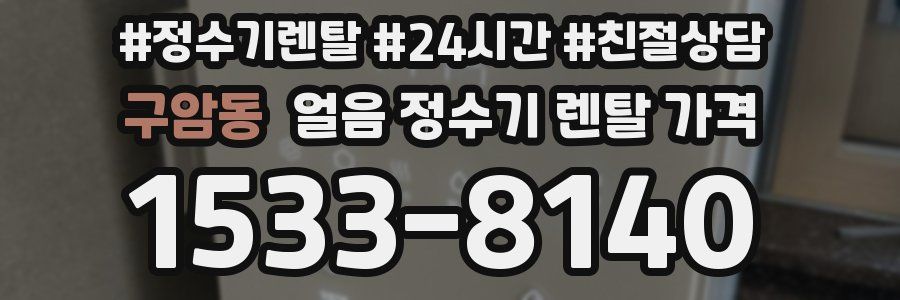 구암동 얼음 정수기 렌탈 가격