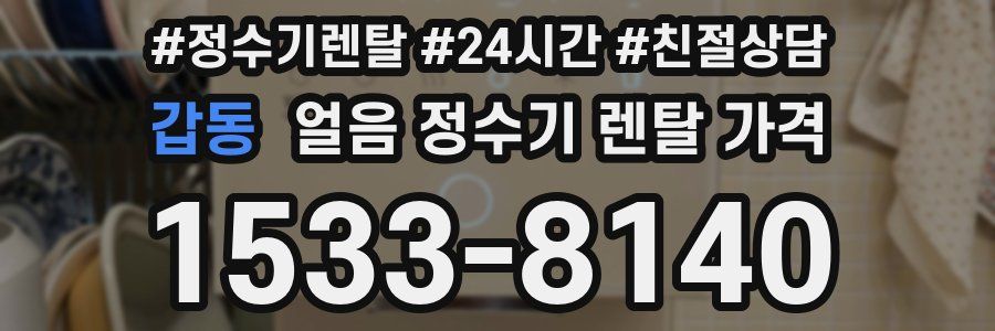 갑동 얼음 정수기 렌탈 가격