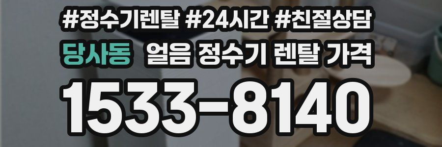 당사동 얼음 정수기 렌탈 가격