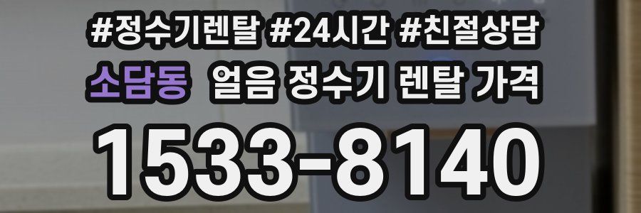 소담동 얼음 정수기 렌탈 가격