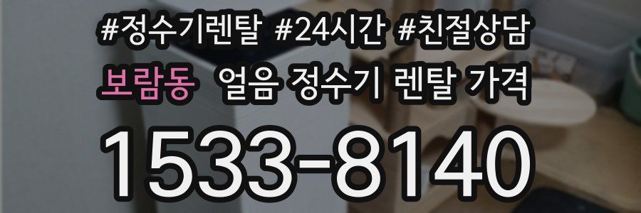 보람동 얼음 정수기 렌탈 가격
