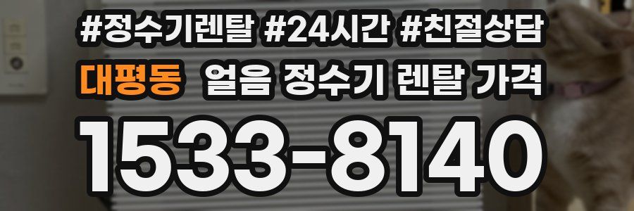 대평동 얼음 정수기 렌탈 가격