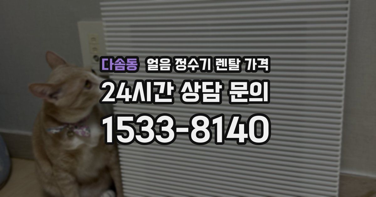 다솜동 얼음 정수기 렌탈 가격