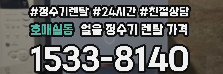 호매실동 얼음 정수기 렌탈 가격