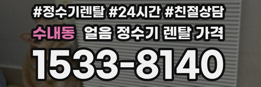 수내동 얼음 정수기 렌탈 가격