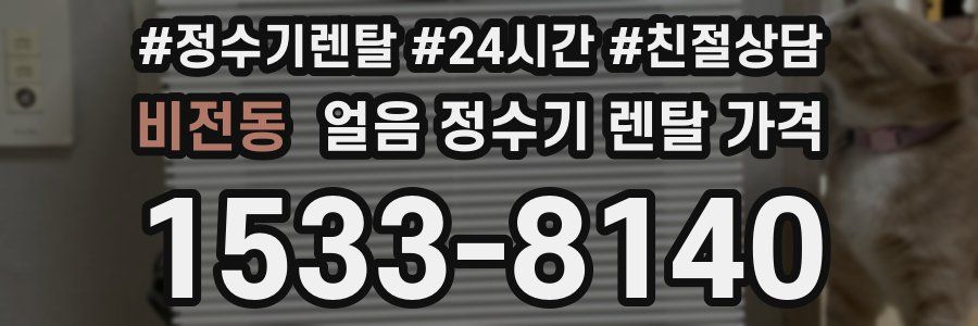 비전동 얼음 정수기 렌탈 가격