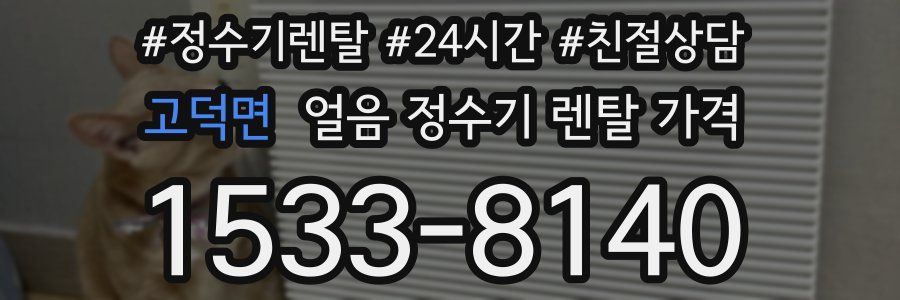 고덕면 얼음 정수기 렌탈 가격