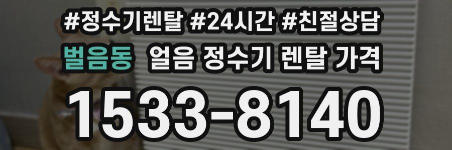 벌음동 얼음 정수기 렌탈 가격