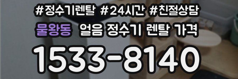 물왕동 얼음 정수기 렌탈 가격