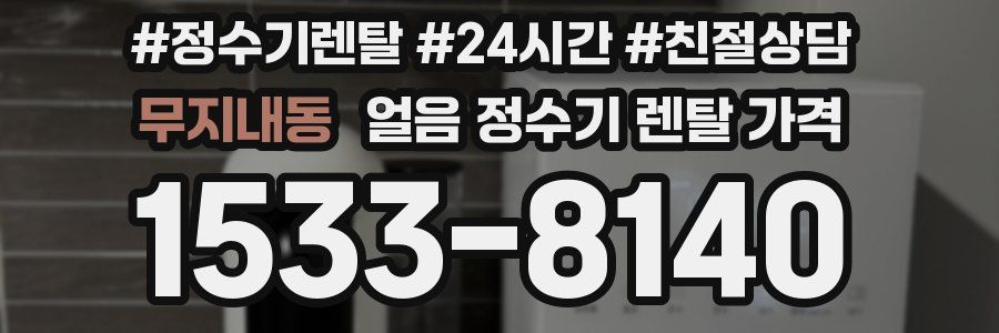 무지내동 얼음 정수기 렌탈 가격