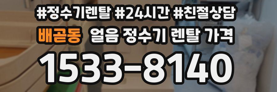 배곧동 얼음 정수기 렌탈 가격