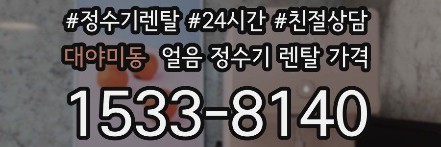 대야미동 얼음 정수기 렌탈 가격