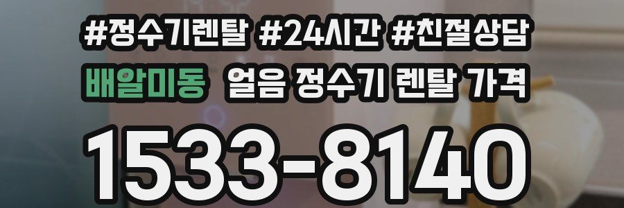 배알미동 얼음 정수기 렌탈 가격