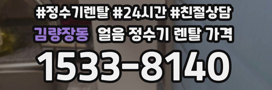 김량장동 얼음 정수기 렌탈 가격