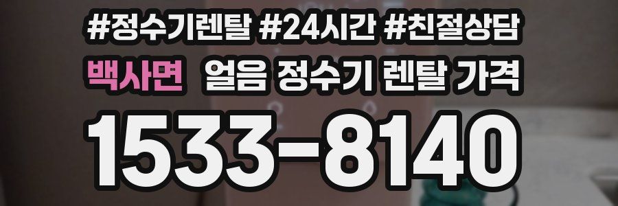 백사면 얼음 정수기 렌탈 가격