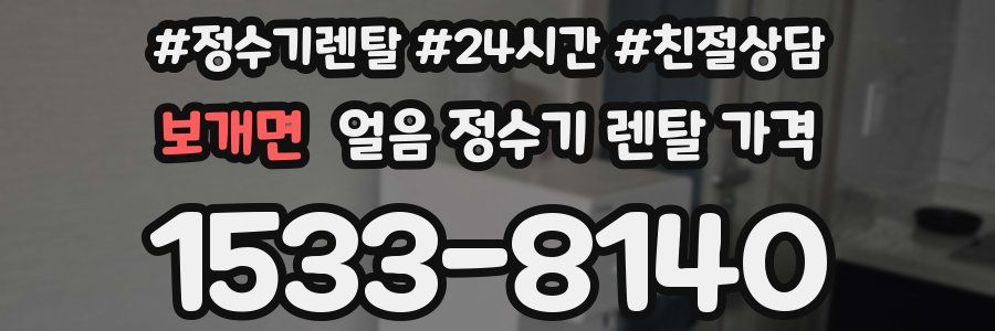 보개면 얼음 정수기 렌탈 가격