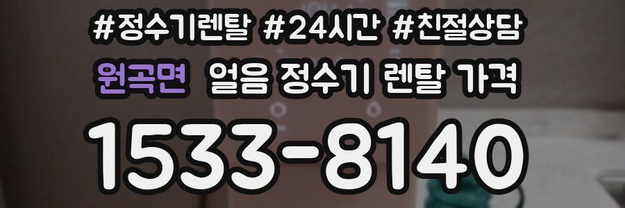 원곡면 얼음 정수기 렌탈 가격
