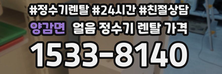 양감면 얼음 정수기 렌탈 가격