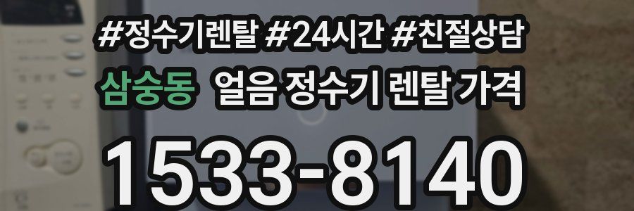 삼숭동 얼음 정수기 렌탈 가격