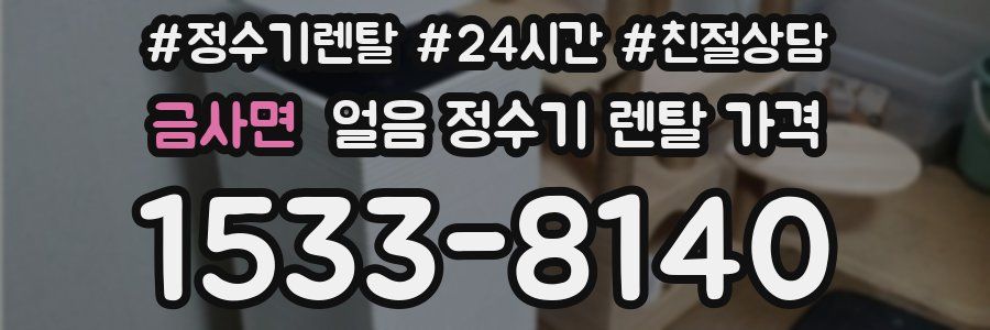 금사면 얼음 정수기 렌탈 가격