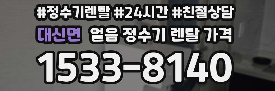 대신면 얼음 정수기 렌탈 가격