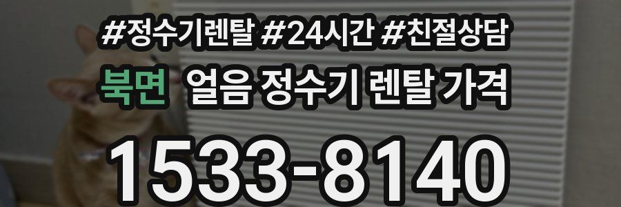 북면 얼음 정수기 렌탈 가격