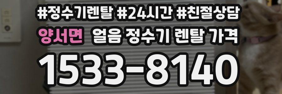 양서면 얼음 정수기 렌탈 가격