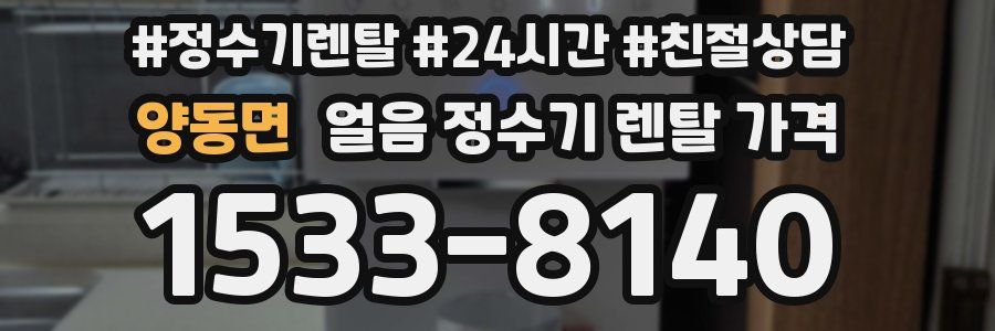 양동면 얼음 정수기 렌탈 가격