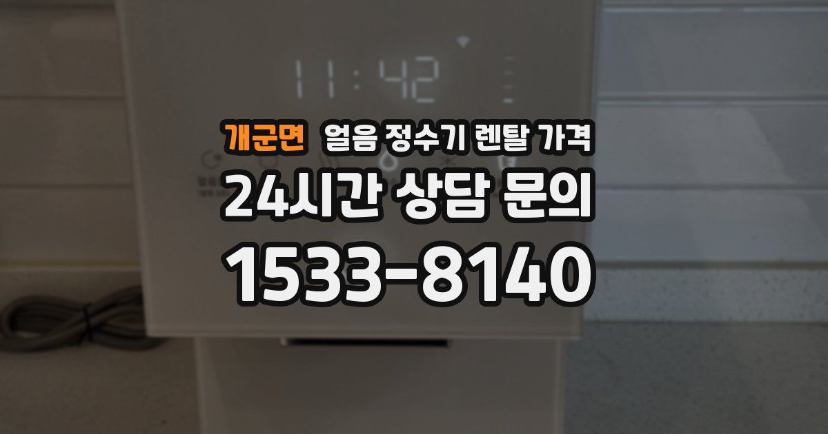 개군면 얼음 정수기 렌탈 가격