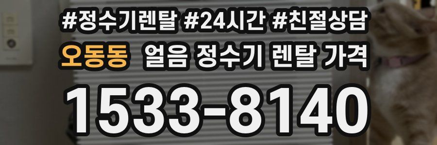 오동동 얼음 정수기 렌탈 가격