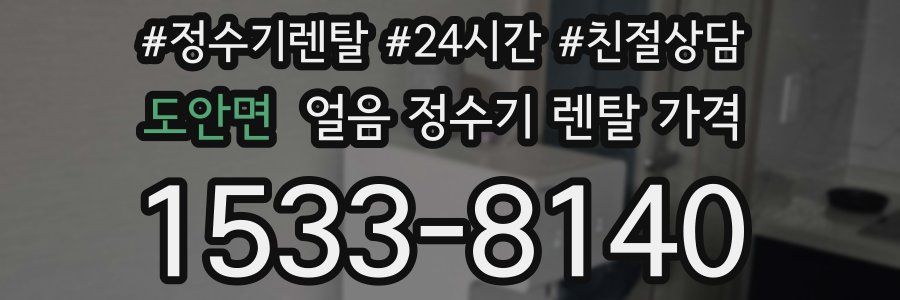 도안면 얼음 정수기 렌탈 가격