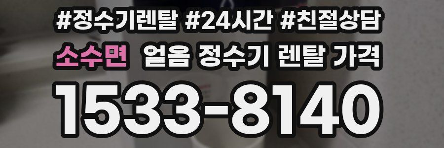 소수면 얼음 정수기 렌탈 가격