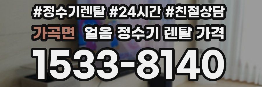 가곡면 얼음 정수기 렌탈 가격