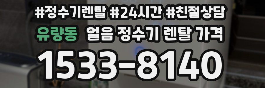 유량동 얼음 정수기 렌탈 가격