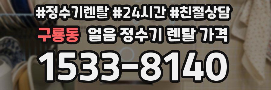 구룡동 얼음 정수기 렌탈 가격