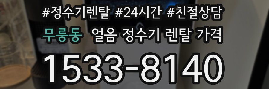 무릉동 얼음 정수기 렌탈 가격