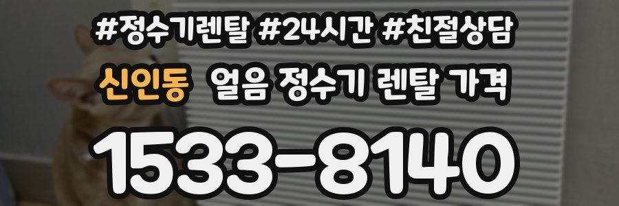 신인동 얼음 정수기 렌탈 가격