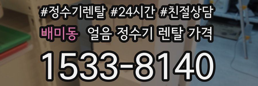 배미동 얼음 정수기 렌탈 가격