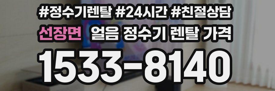 선장면 얼음 정수기 렌탈 가격