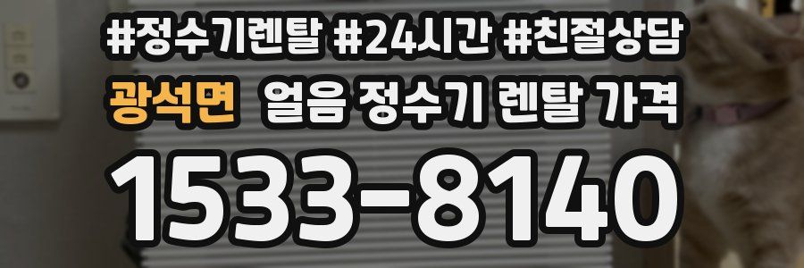 광석면 얼음 정수기 렌탈 가격
