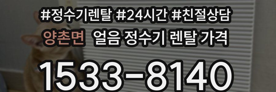 양촌면 얼음 정수기 렌탈 가격