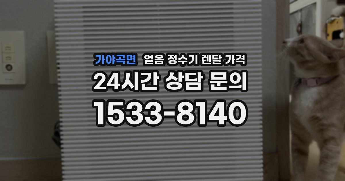 가야곡면 얼음 정수기 렌탈 가격