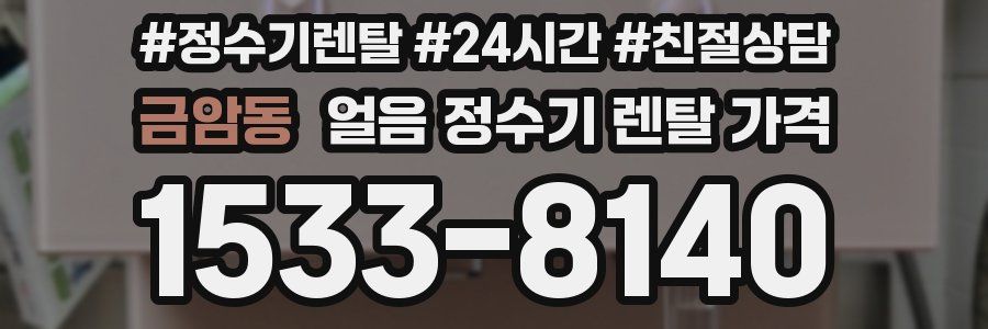 금암동 얼음 정수기 렌탈 가격